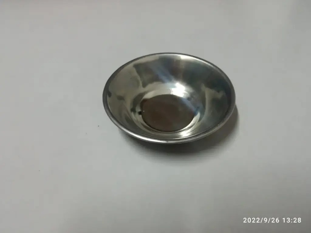 طبق مبخرة فضي  استانلس 8 سم